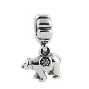 Genuine Retired PANDORA Polar Bear Charm; 791029CZ